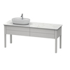 Duravit Luv LU9468L1717 Консоль из кварцевого камня с 1-м вырезом, 20x1788x595, раковина слева , цвет белый структурный