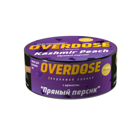 М. Табак для кальяна Overdose Пряный персик, 25 гр.