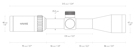 ОПТИЧЕСКИЙ ПРИЦЕЛ HAWKE VANTAGE IR 3-9X40 IR (MIL DOT)