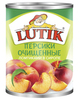 Персики Lutik очищенные ломтики в сиропе, 3100 мл.
