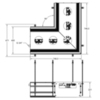 Gessi Binario 61151#299 Профиль угловой 740х740 мм., для 5 модулей, установка Easy-Fix, цвет Black XL