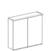 Geberit Option Plus 500.206.00.1 Зеркальный шкаф с подсветкой, две двери, 75x70x17.2см