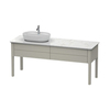 Duravit Luv LU9468L1717 Консоль из кварцевого камня с 1-м вырезом, 20x1788x595, раковина слева , цвет белый структурный