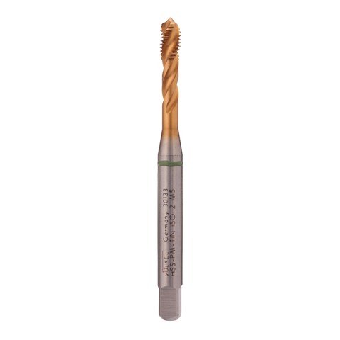 Метчик М 5,0х0,8 (Машинный, винт.) DIN371 HSSEPM-TiN 6h C/2-3P R39 70мм a=4,9 Volkel 30133