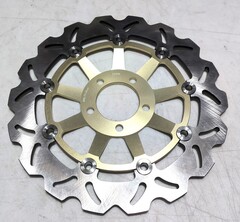 Диск тормозной передний на KAWASAKI ZX6R 600 /ZX9R 900 / ZX12R 1200 NINJA, ZEPHYR 750, GTR 1000, Z 1000 золотой