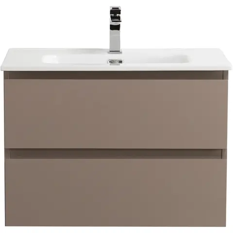BelBagno KRAFT-700-2C-SO-CO База под раковину подвесная с фрезерованными ручками по всей длине фасада с двумя выкатн. ящ., Бежевый Мат., 700x455x500