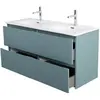 BelBagno UNO-1200-4C-SO-AO База под раковину подвесная с фрезерованными ручками по всей длине фасада с четырьмя выкатн. ящ., Голубой Матовый, 1200x455x608