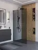 BelBagno UNO-L-1-TB-100-GR-GM Душевая перегородка универсальная с односторонним входом, стекло графит, профиль Оружейная сталь, 1000x2000 мм