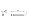 Ideal Standard La Dolce Vita T5505GN Полотенцедержатель двойной 45 см, поворотный на 180?, с крепежом