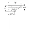 Geberit Acanto 500.630.01.2 Раковина 75x48.2см, белый