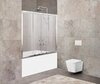 BelBagno Unique UNIQUE-VF-2-150/180-140-P-CR Душевая шторка на ванну, цвет: хром