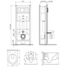 Damixa DX36.IS10151.1701 Инсталляция с клав глянц хром с подв унит Scandinavian Pure безободк с сид м/лифт