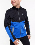 Утеплённый лыжный костюм ArsWear Black-Blue Training со спиной мужской
