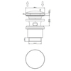 Gessi Technical A 01408#149 Автоматический донный клапан “Stop&Go” для раковины c переливом, цвет: Finox Brushed Nickel