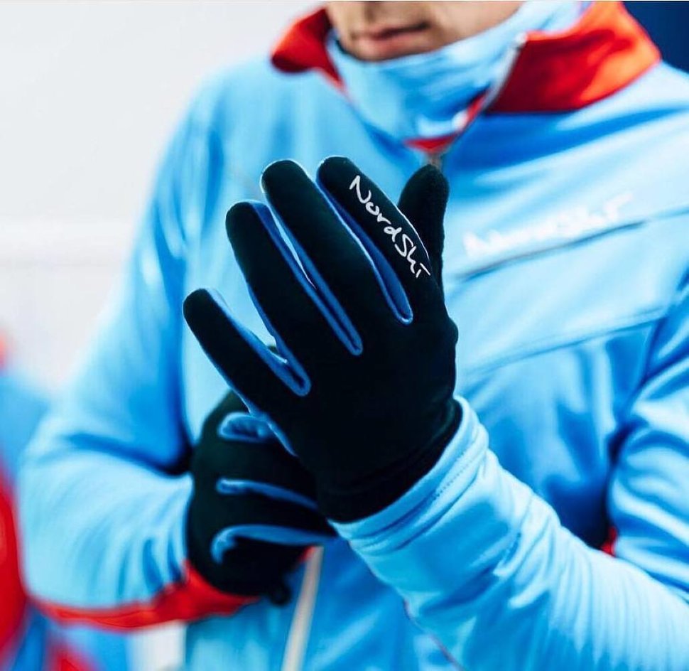 Nordski Jr Warm WS детские лыжные перчатки black/blue