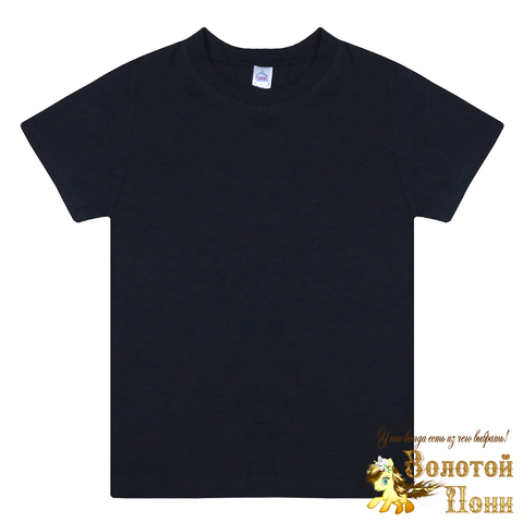 Футболка хлопок черная (8-12) 230322-BK0168F