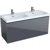 Geberit Acanto 500.613.JK.2 Тумба под раковину, 119x53.5x47.6см, темно-серый / лакированный матовый, темно-серый / глянцевое стекло