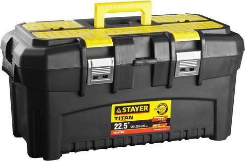 STAYER TITAN-22, 580 x 320 x 280 мм, (22?), пластиковый ящик для инструментов (38016-22)