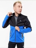 Утеплённый лыжный костюм ArsWear Black-Blue Training со спиной мужской