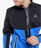 Утеплённый лыжный костюм ArsWear Black-Blue Training со спиной мужской