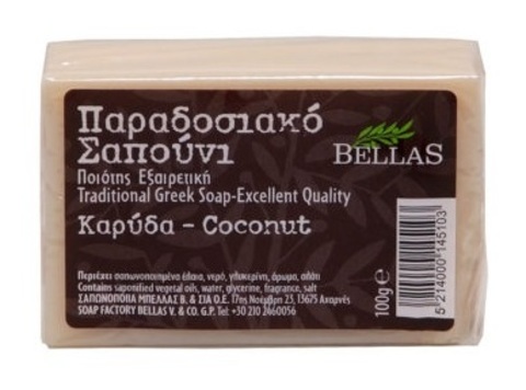 Натуральное оливковое мыло с кокосом Bellas 100 гр
