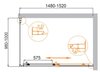 Cezares MOLVENO-AH-11-140/80-C-CR-IV Душевой уголок, цвет: хром