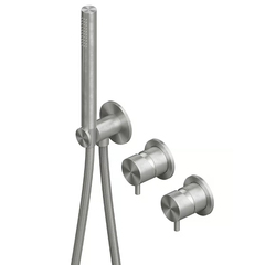 QuadroDesign Source 1368.00AS Смеситель для душа, встраиваемый, на 2 потребителя, с ручным душем, цвет: Brushed Stainless Steel фото