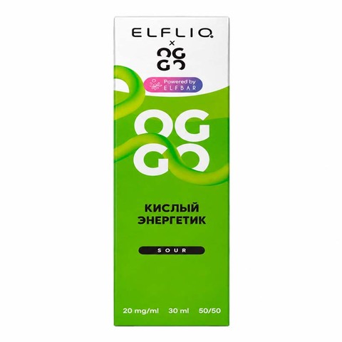 Жидкость OGGO X ELFLIQ Sour 2% Salt 30 ml - Кислый энергетик