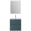 BelBagno UNO-MINI-500-2C-SO-AO База под раковину подвесная с фрезерованными ручками по всей длине фасада с двумя выкатн. ящ., Голубой Мат.,500x395x608