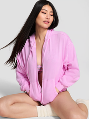 PINK ФЛИСОВЫЙ ХУДИ НА МОЛНИИ