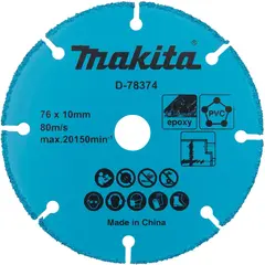 Отрезной диск универсальный 76x10 мм Makita D-78374