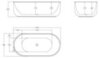 BelBagno BB401-1700-800 Отдельностоящая акриловая ванна в комплекте со сливом-переливом, 170x80, цвет: белый