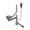 Omoikiri WK-1-R-A-IN 4956164 Арматура с клапаном-автоматом для одночашевых моек с круглым переливом, нержавеющая сталь
