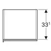 Geberit Acanto 500.619.16.1 Высокий шкафчик с двумя дверями 38x173x36см, черный / лакированный матовый, черный / глянцевое стекло