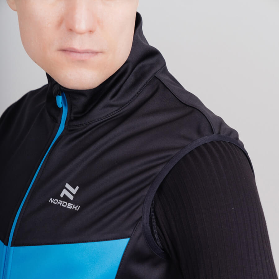 Мужской лыжный жилет Nordski Base blue-black - 2