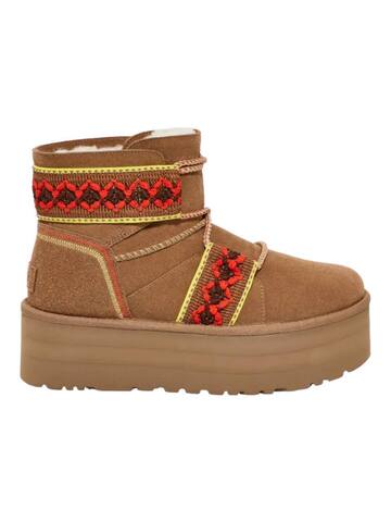 Ugg Women Classic Mini II Braid Platform Chestnut