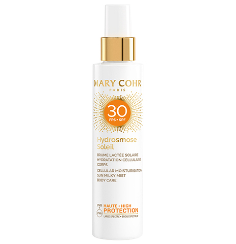 Молочко-спрей для тела SPF 30 увлажняющее солнцезащитное Гидросмос Mary Cohr HYDROSMOSE SOLEIL BRUME LACTEE SOLAIRE HYDRATATION CELLULAIRE CORPS SPF 30, 150 мл