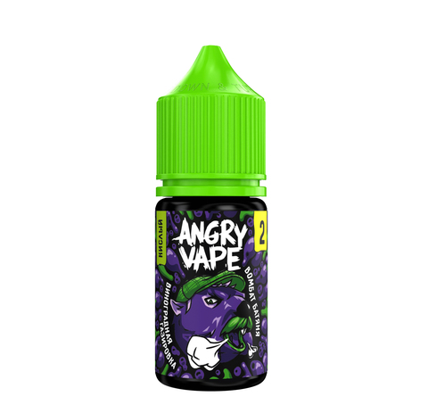 Жидкость Angry Vape Salt 2% 30 ml - Вомбат Батяня (Виноградная газировка)
