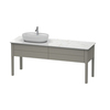 Duravit Luv LU9468L1717 Консоль из кварцевого камня с 1-м вырезом, 20x1788x595, раковина слева , цвет белый структурный