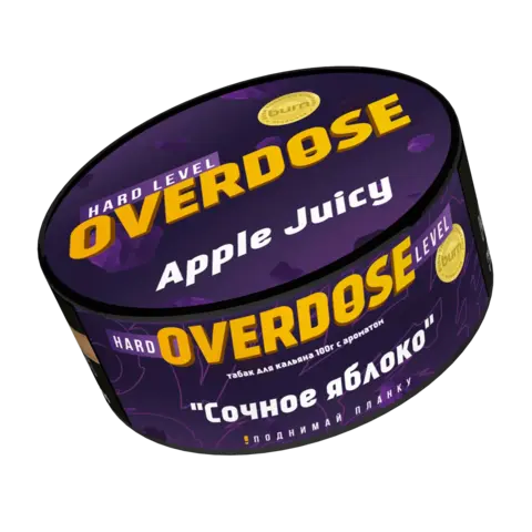 М. Табак для кальяна Overdose Сочное яблоко (Яблочный сок), 100г.