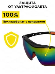 Очки защитные DDE тёмные (радуга)