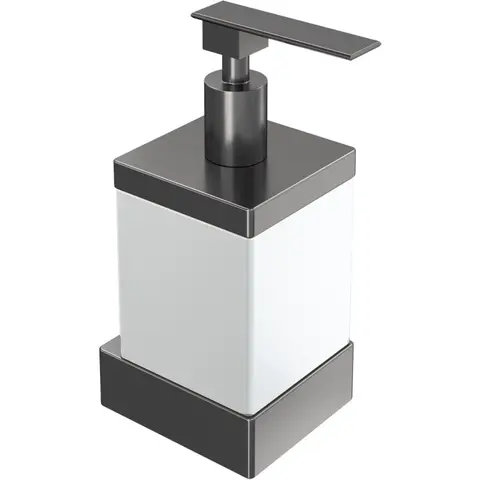 Boheme 10727-GM Диспенсер настенный Qubic Gun Metal