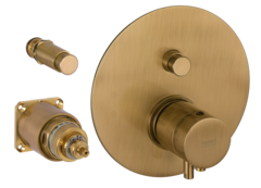 Remer Minimal Thermo NT09KBVO Смеситель для ванны/душа термостат на 2 потока скрытый монтаж (заказывать совместно с rrbox), цвет: бронза фото