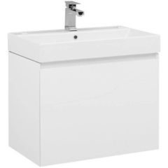 Aquanet Йорк 212592 Тумба с раковиной, цвет: белый глянец фото