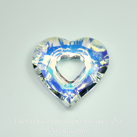 6262 Подвеска Сваровски Miss U Heart Crystal AB (26 мм)