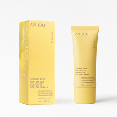 AMIJOLI Солнцезащитный крем для лица SPF 50+/PA+++ c экстрактом юдзу и ресвератролом-Second Skin Sun Shield SPF50+/PA+++ Yuzu&Resveratrol, 50мл