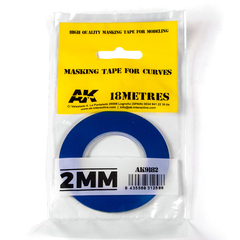 Маскировочная лента для моделизма, гибкая. Ширина 2мм - AK Interactive Masking Tape for Curves 2mm