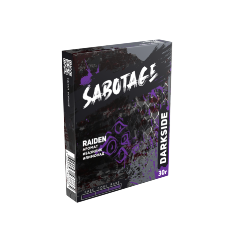 М. Табак для кальяна Dark Side Sabotage "Райден" (Базилик, лимонад) 25/30гр