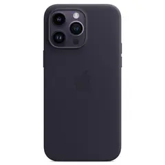 Кожаный чехол с поддержкой MagSafe Apple Leather Case для iPhone 14 Pro Max, Ink (Чернильный)