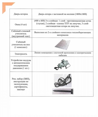 Палатка пневмокаркасная